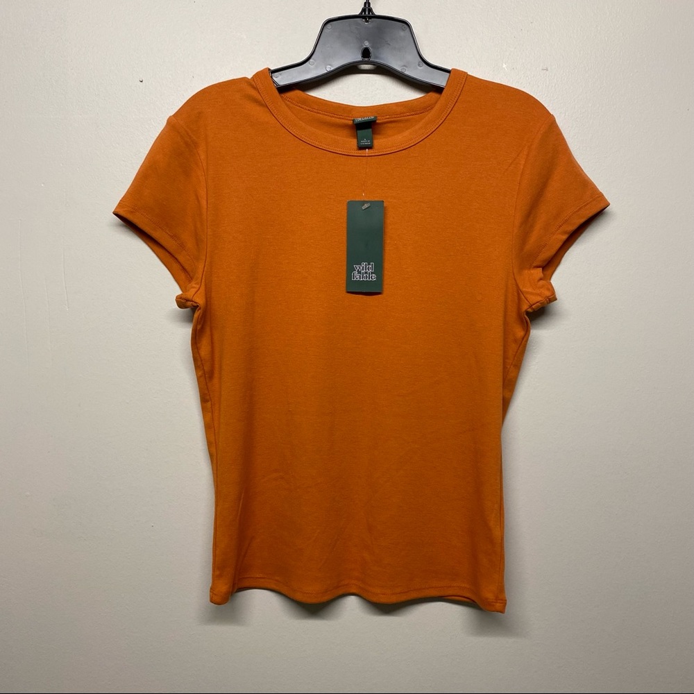 Target (wild fable) Girls Fall Orange short sleeve t-shirt size L